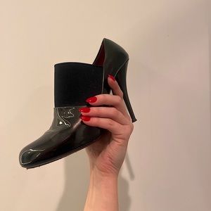 Miu Miu patent leather booties